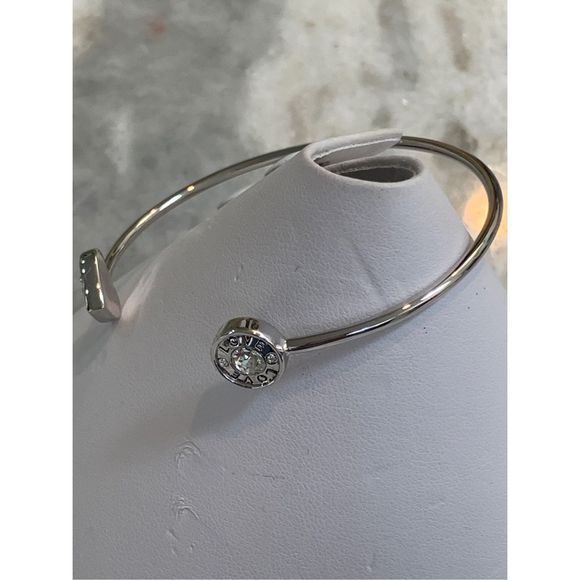 Cuff Bracelet with Heart and Round Crystals #Mothers Day - Picture 2 of 8